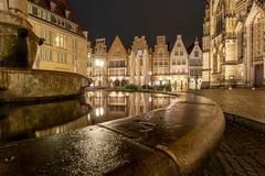 View over Lamberti Fountain to Prinzipalmarkt, Münster