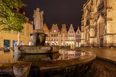 Lamberti Fountain in Münster, North Rhine-Westphalia, Germany