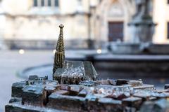 St. Lamberti Church model in Münster's Lambertikirchplatz