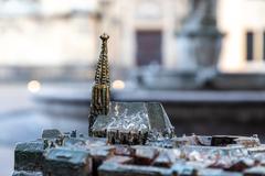 City model of Lambertikirchplatz featuring St. Lamberti Church in Münster, Germany