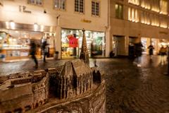 St. Lamberti Church and Salzstraße from city model in Lambertikirchplatz, Münster