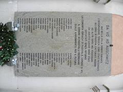 memorial plaque for Jews deported to Auschwitz at Villa Contarini Giovanelli Venier in Vo' Vecchio