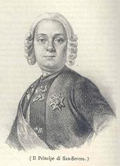 Drawing of Raimondo di Sangro from 1836