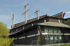 Vasa Museum in Sweden showcasing replica masts of the historic ship Vasa