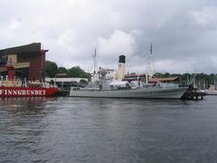 Swedish museum ship HMS Spica moored outside the Vasa Museum