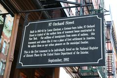 Sign outside Lower East Side Tenement Museum