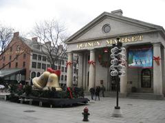 Quincy Market in Boston on Christmas Eve