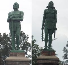 Estatua de Indios Verdes en su basamento completo