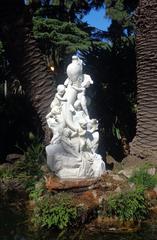 marble fountain titled 'La Caza del Delfín' at Museo Histórico de Buenos Aires Cornelio de Saavedra