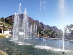 Praça das Águas inside Parque das Mangabeiras with Serra do Curral in the background