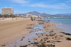 San Juan beach in Alicante with blue sea and clear sky