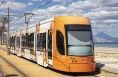 tram at the beach in Sant Juan D' Alacant