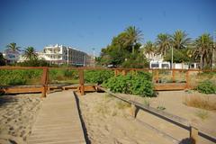 Panoramic view of Playa Carregador beach in Alcocebre on the Costa del Azahar