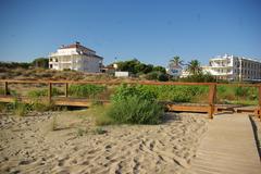 Panoramic view of Carregador Beach in Alcocebre, Costa