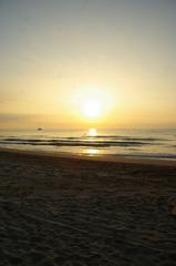 Playa Carregador beach in Alcocebre during sunset