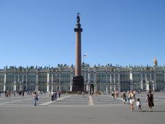 Alexander Column and Winter Palace in Saint Petersburg