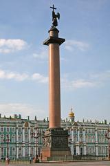 Alexander Column on Palace Square in Saint Petersburg