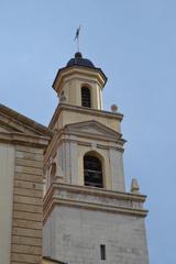 Left tower of San Pascual Baylón in Villarreal as seen from Plaça de Sant Pasqual