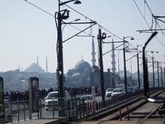 Istanbul cityscape with Hagia Sophia and Blue Mosque