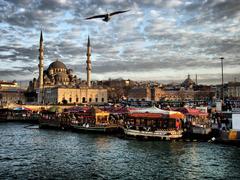 Panoramic view of Eminönü in Istanbul