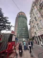 Different perspective view of Galata Tower in Istanbul