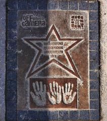 Star of Daniel Olbrychski, Wojciech Pszoniak, and Andrzej Seweryn on the Avenue of Stars in Krakow