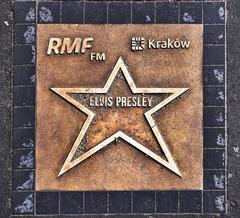 Star of Elvis Presley on the Avenue of Stars in Krakow