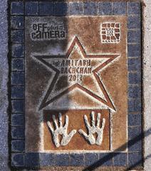 Amitabh Bachchan's star on the Walk of Fame in Krakow's Wisla Boulevards