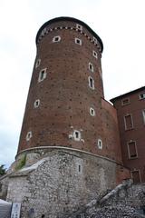 Photo of a historical monument with defensive towers in Kraków, Poland