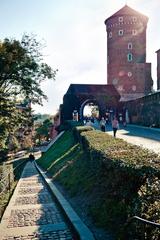 Wawel Hill buildings with Bernardine Gate and Sandomierska Tower