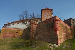 Bastion and Wawel Thief Tower in Krakow, Poland