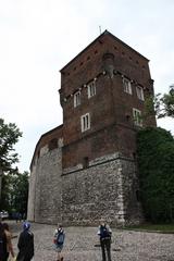 Kraków barbican towers on a sunny day