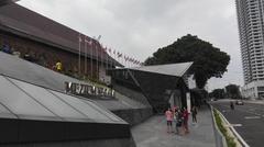 Muzium Negara station entrance with new sign