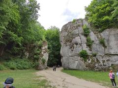 Krakow Gate rock formation in Ojców National Park, Poland