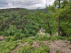 Brama Krakowska rock formation in Ojców National Park, Poland