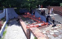 Model of former defensive walls and Oławska Gate