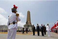 Defense Minister Jakke Valakivi leading the 135th Anniversary ceremony of the Battles of San Juan and Miraflores.