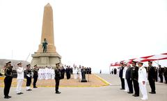 Defense Minister Pedro Cateriano at the 134th anniversary of the Battle of San Juan