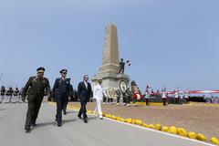 Minister Jakke Valakivi leading the 135th Anniversary ceremony of the Battles of San Juan and Miraflores