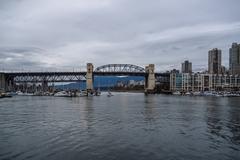 Burrard Bridge in Vancouver, Canada on a clear day