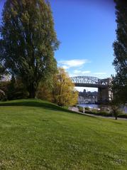 Burrard Bridge from Pacific Avenue in Vancouver, May 2012