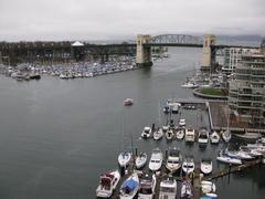 Burrard Bridge from Granville Bridge in Vancouver, BC, Canada