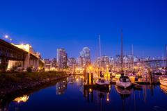 Blue hour in False Creek, Vancouver