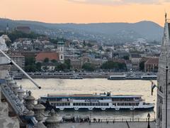 Budapest Kossuth Lajos tér with buildings and people