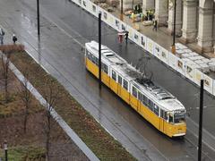 Tram in Kossuth Lajos Square, Budapest