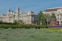 Budapest panorama view with historic buildings and the Danube River