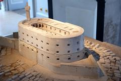 Maquette of Fort Boyard at the Maritime Museum in Rochefort, France