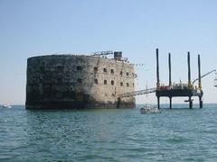 Fort Boyard on the blue sea under clear sky