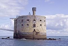 Fort Boyard in Charente-Maritime, France surrounded by water