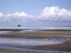 Fort Boyard at low tide in Ile d'Oléron, Charente Maritime, France